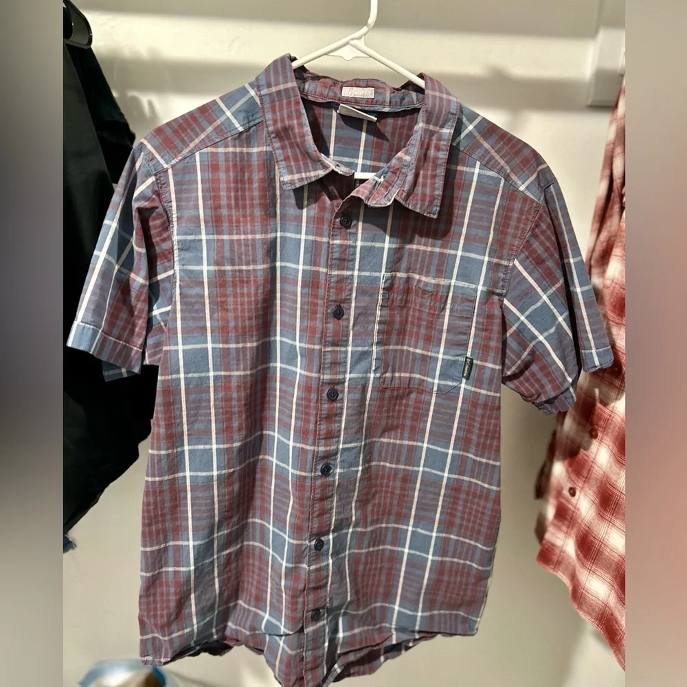 Columbia Men's Plaid Shirt in Blue and Red - Picture 1 of 3